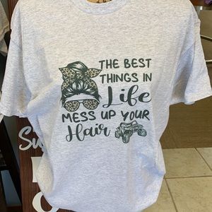 Brand new unisex best things in life mess your hair up messy bun animal ATV